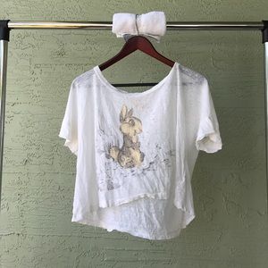 Vintage Wash Disney Crop Top (Thumper)