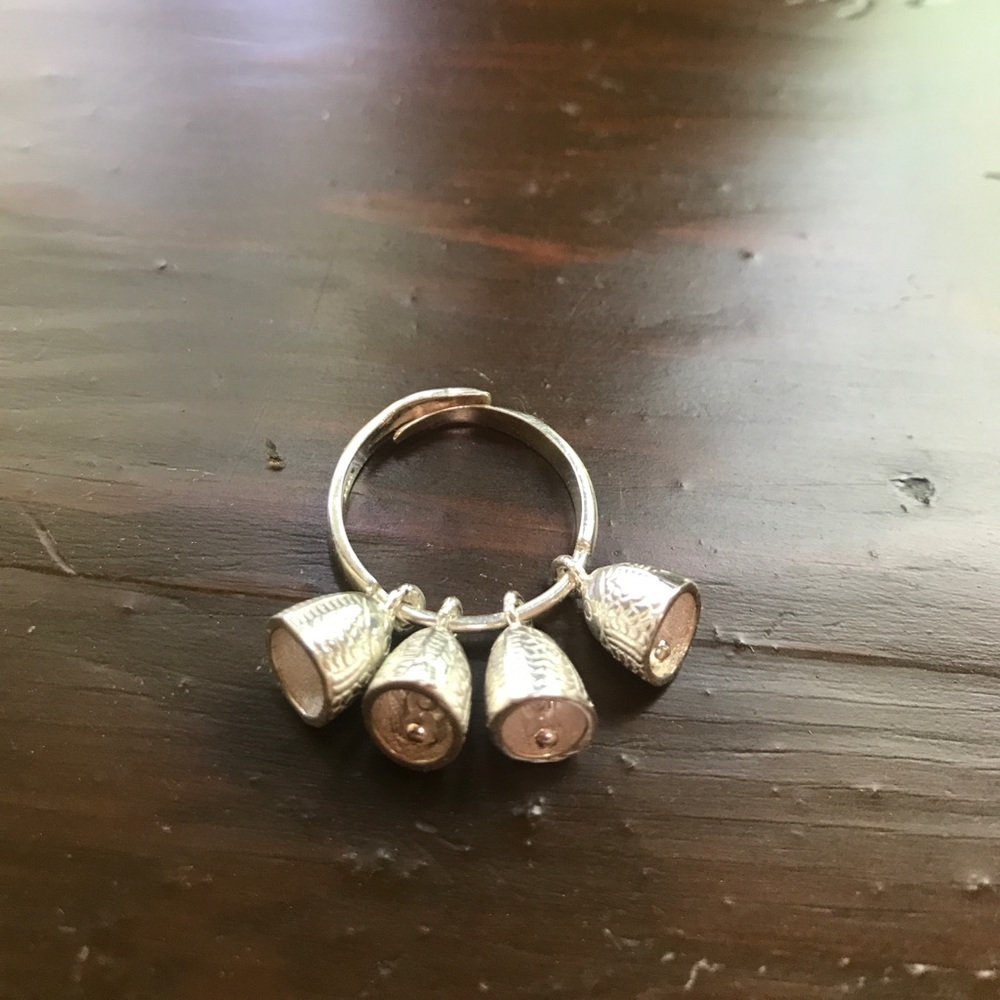 Handmade Bell Ring Sterling Silver Adjustable