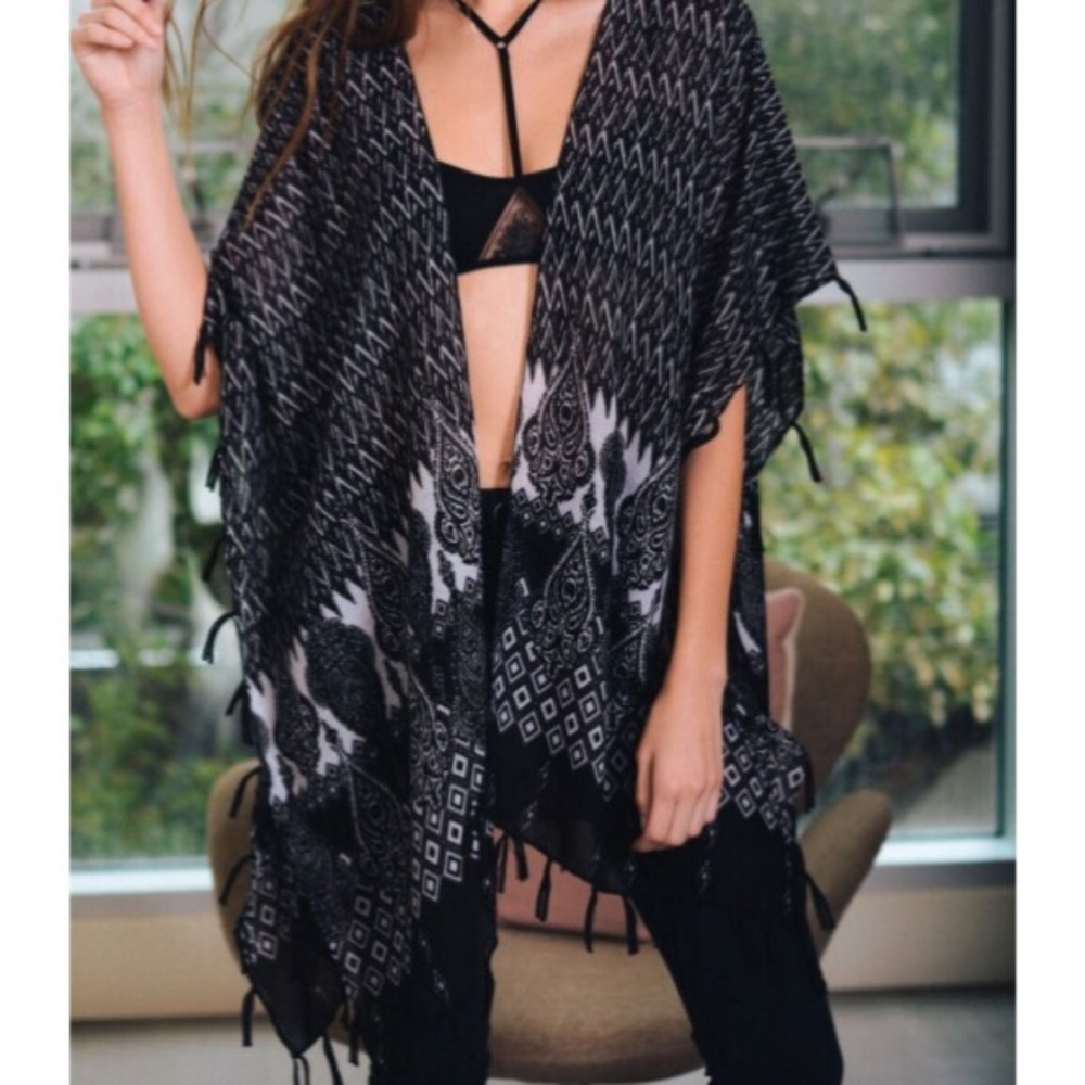 Black boho fringed ‼️sold out