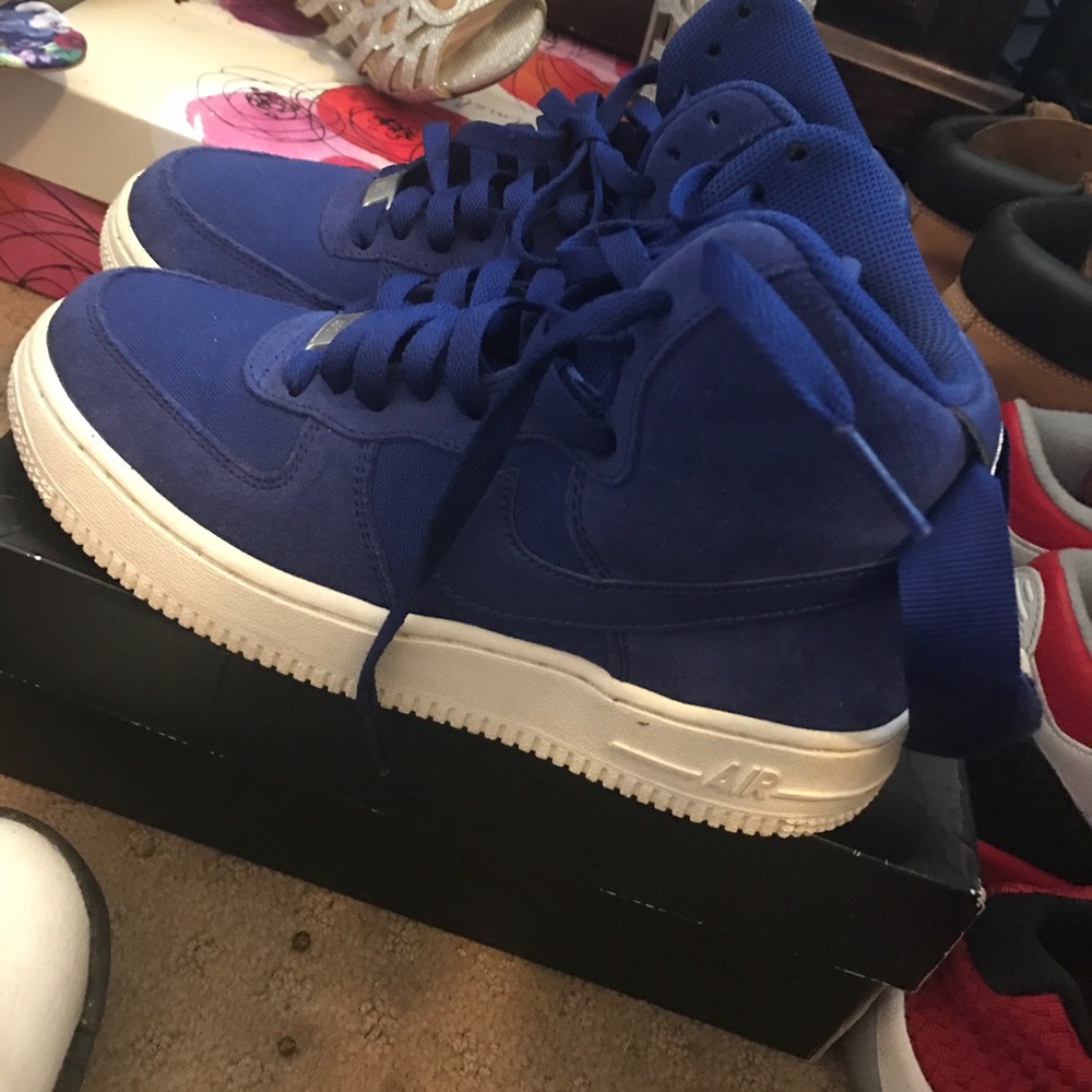 Navy blue Nike Air Force 1s