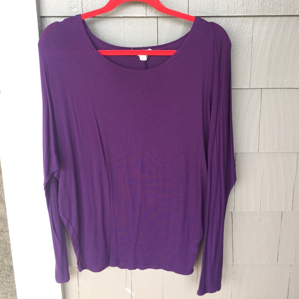 Purple long sleeve top