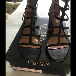 Ralph Lauren black soft burnished calf shoes