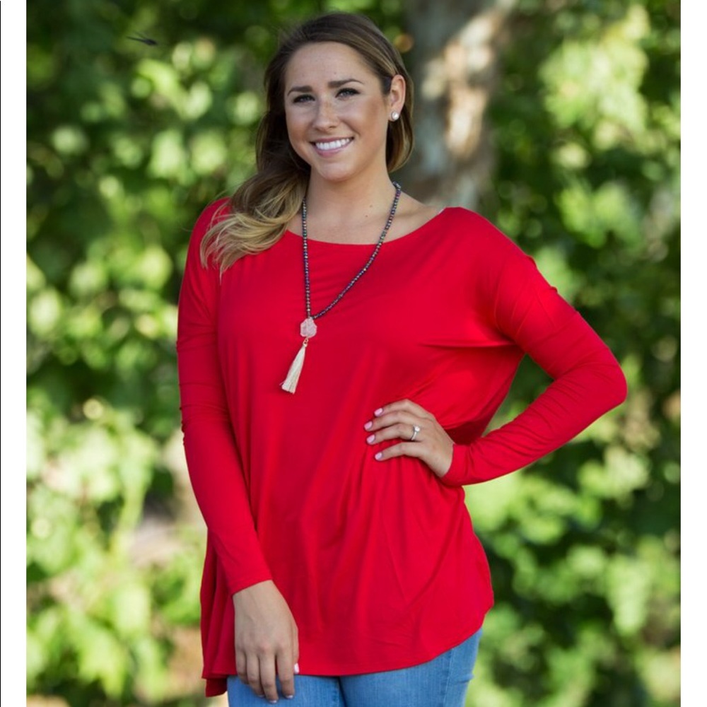 Long sleeve piko top