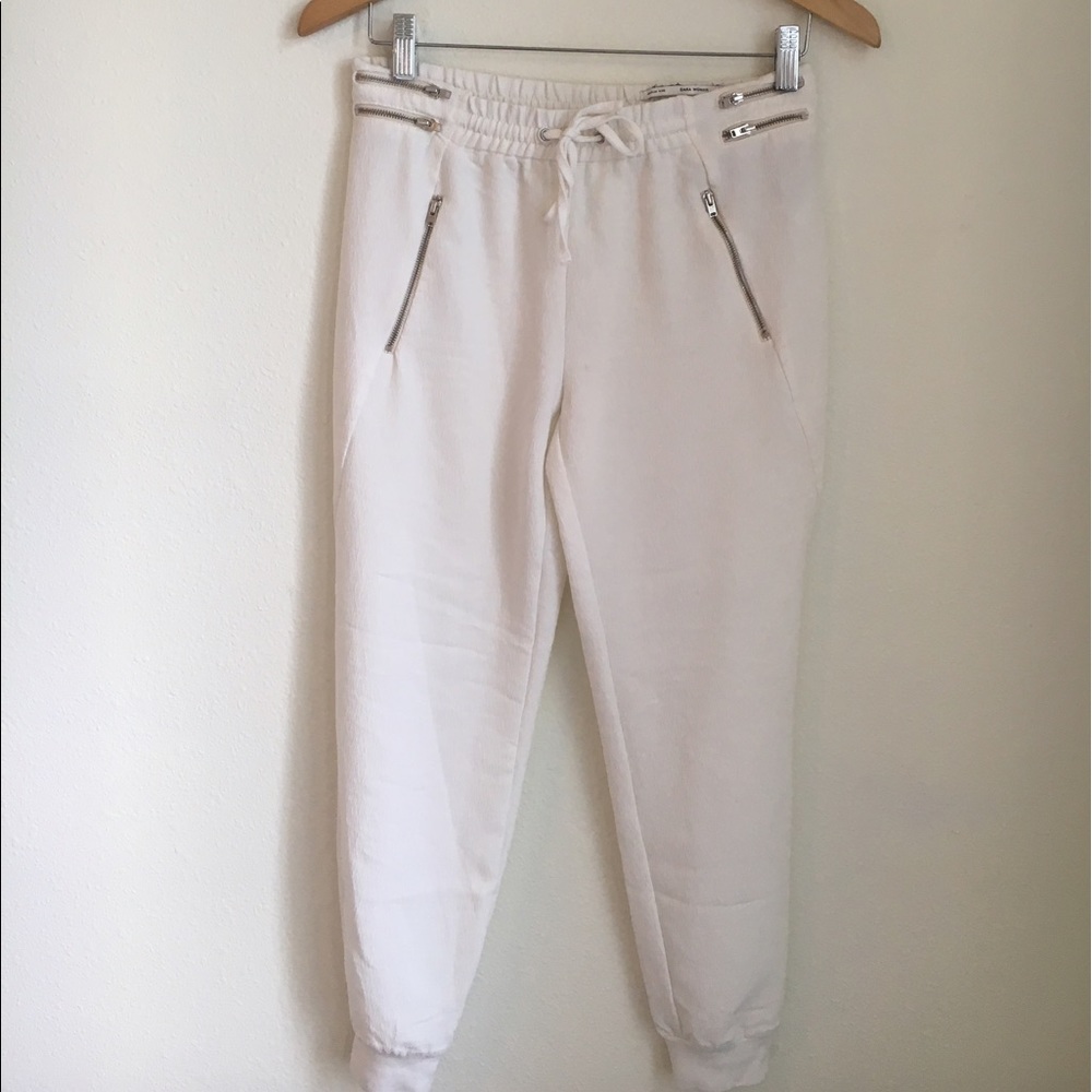 Zara Relaxed Fit Ankle Zip Joggers
