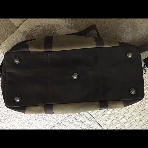 NWOT British Belt Co. canvas and leather weekender - Picture 5 of 5