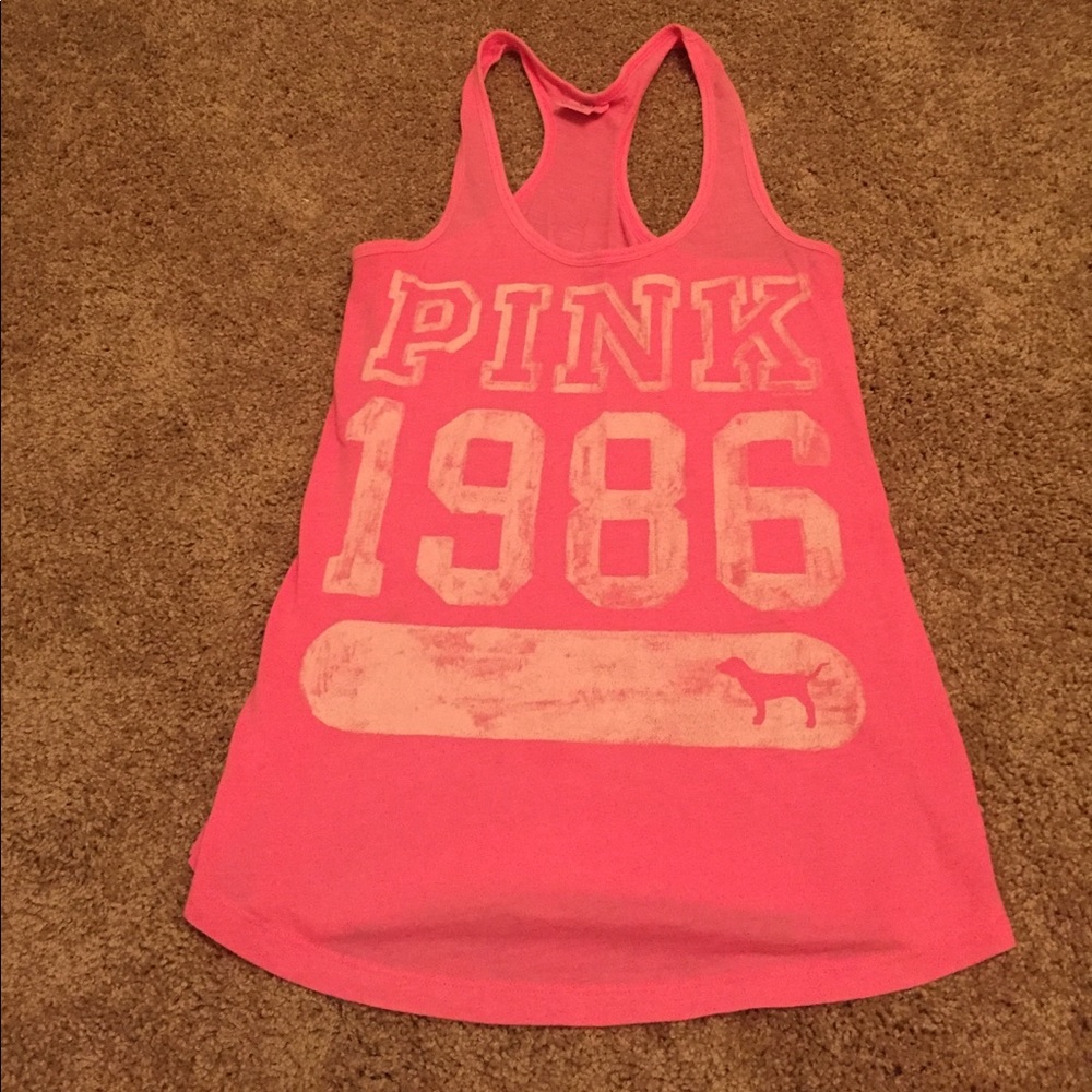 Never worn razor back PINK tank top
