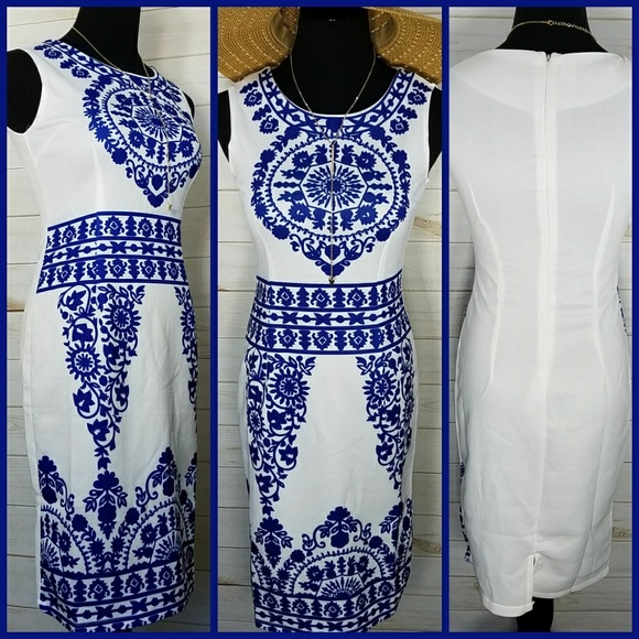 💙Alluring ROYAL DALTON Bodycon Dress - Picture 2 of 4