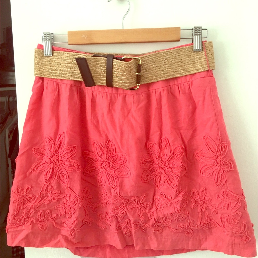 Discount! Summer skirt w flowers & adorable belt