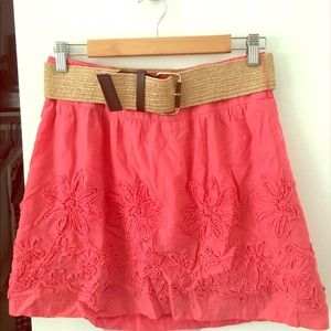 Discount! Summer skirt w flowers & adorable belt