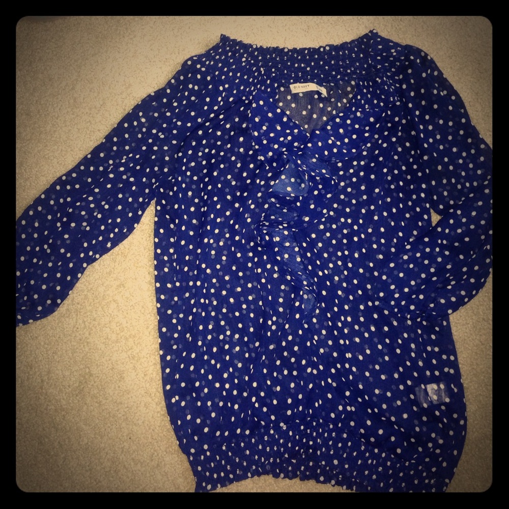 Polka dot sheer top
