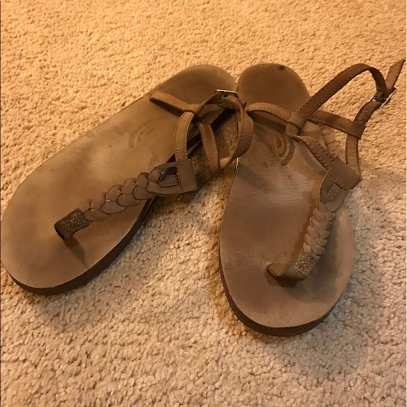 Rainbow T-braid sandals - Picture 1 of 2