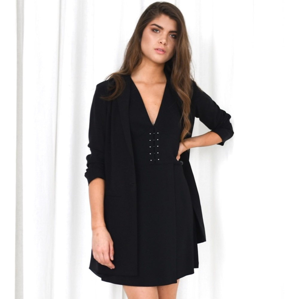COS mid-thigh length light weight blazer sz 6