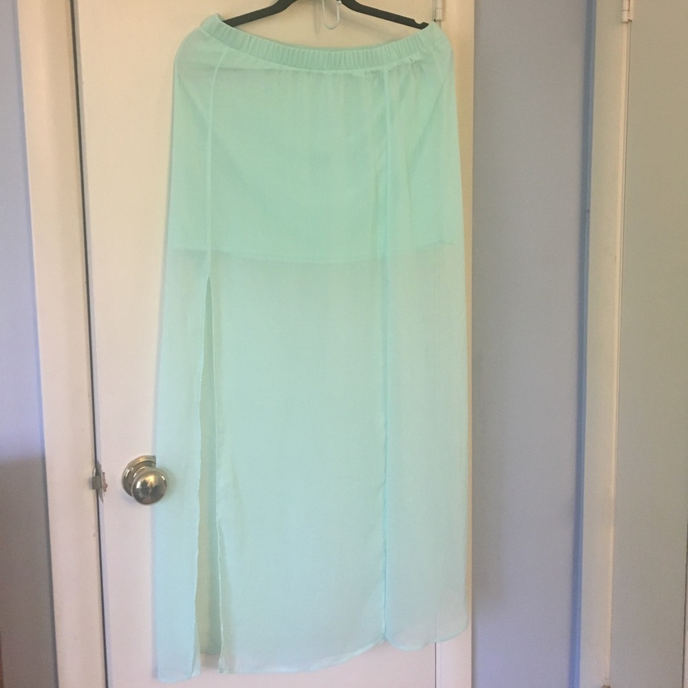 Mint Green express Maxi skirt