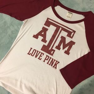 Texas A&M Aggies "Love Pink" Baseball Tee