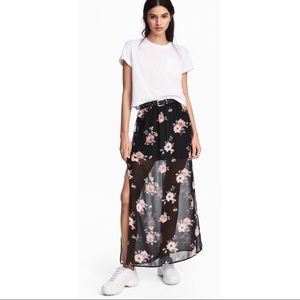 H&M Long Floral Skirt