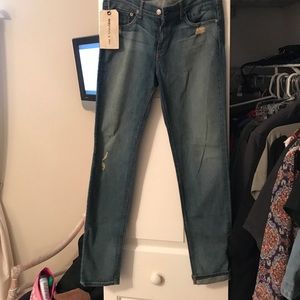 Rag & bone slightly distressed skinny jeans