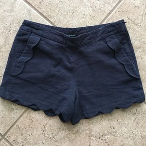Cynthia Rowley Scalloped Navy Shorts
