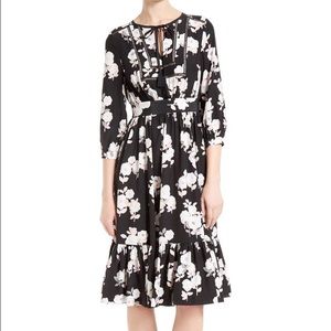 Kate spade posy floral silk dress
