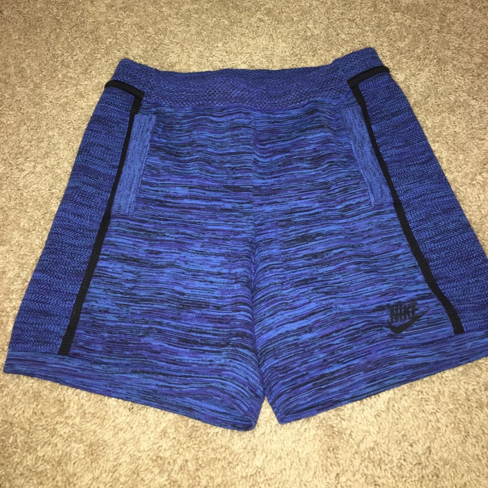 New women's Nike knit tech shorts Heather blue