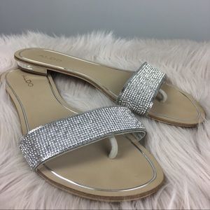 Aldo Sandals Silver Metallic