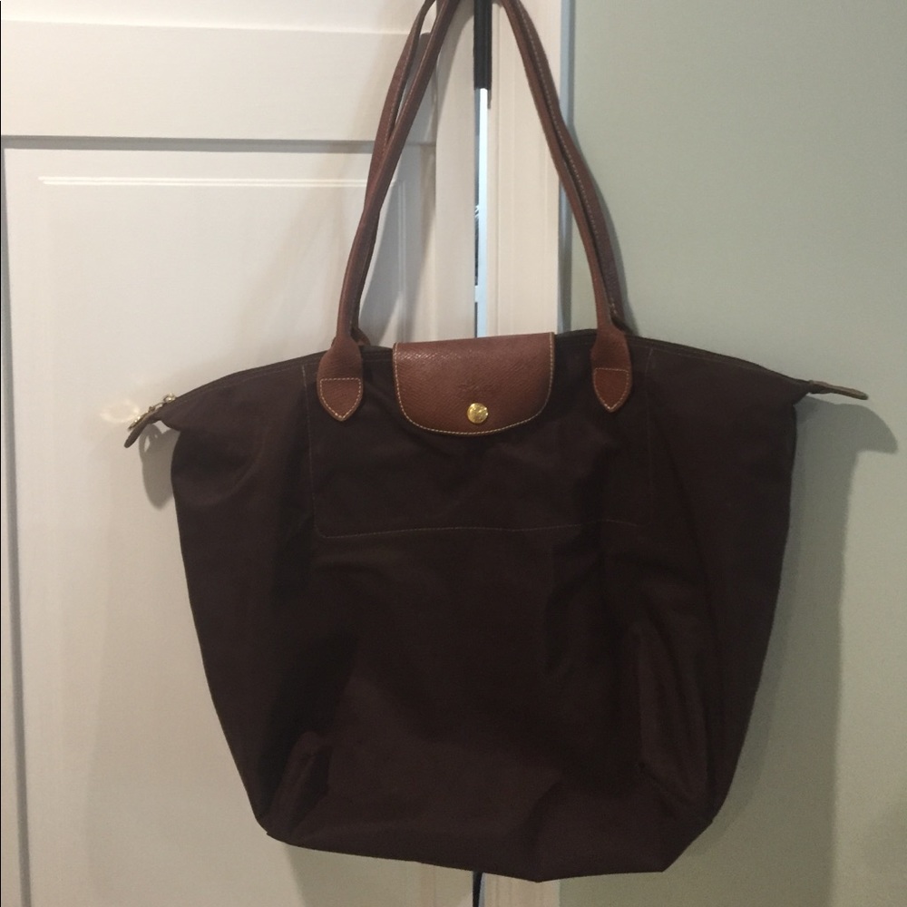 Authentic Brown Longchamp Le Pliage Tote