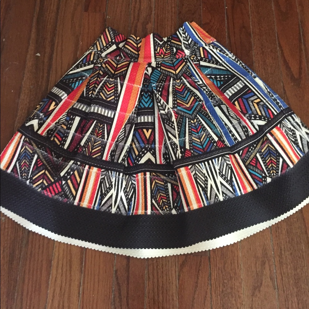 Multicolor skater skirt