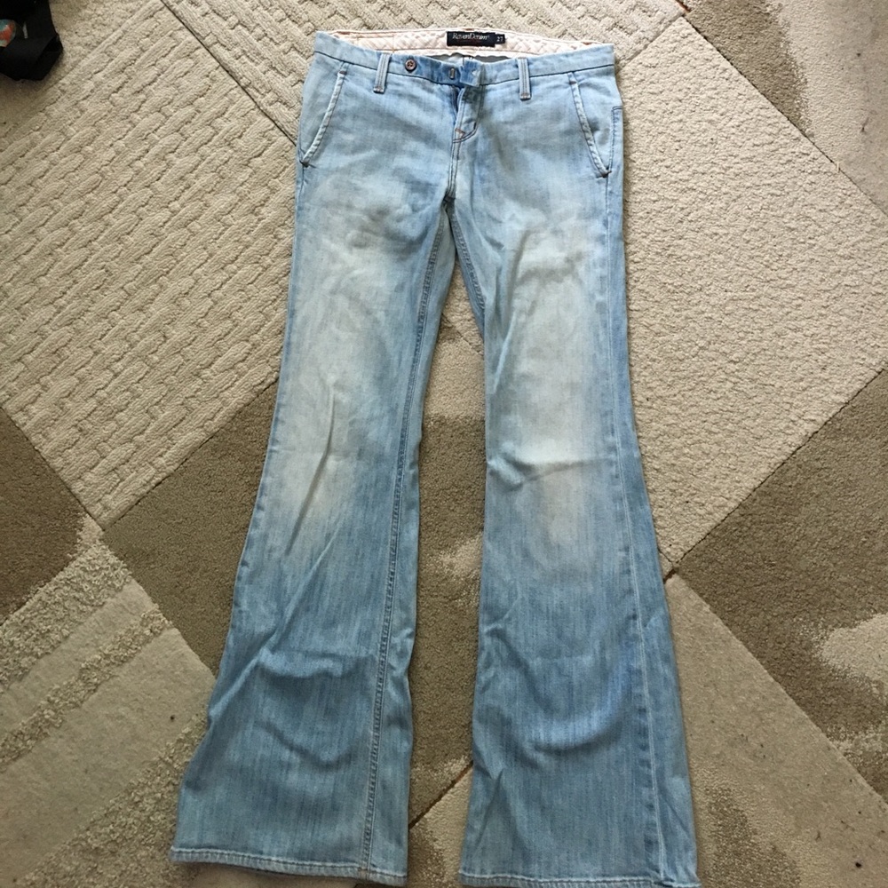 Great used Raven brand Light denim flare jean