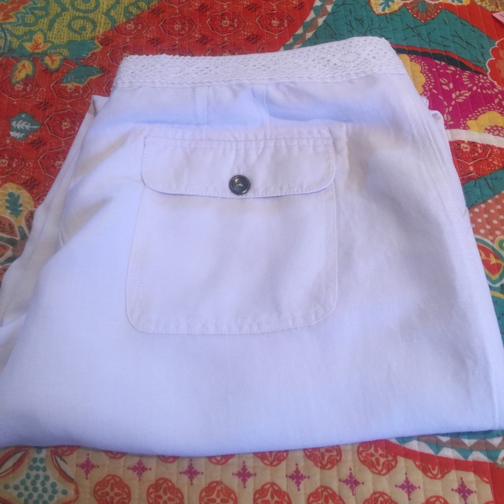 Lane Bryant Linen Cropped pants✳️💚