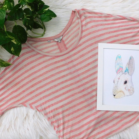 Pink Striped Guess Tunic Top - Picture 1 of 4