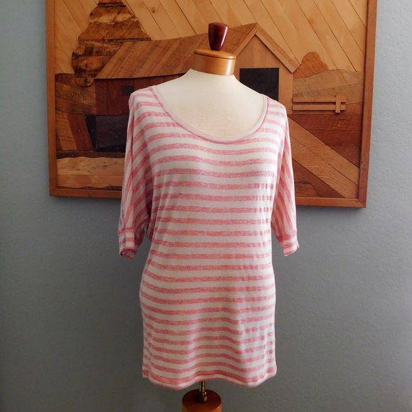 Pink Striped Guess Tunic Top - Picture 2 of 4