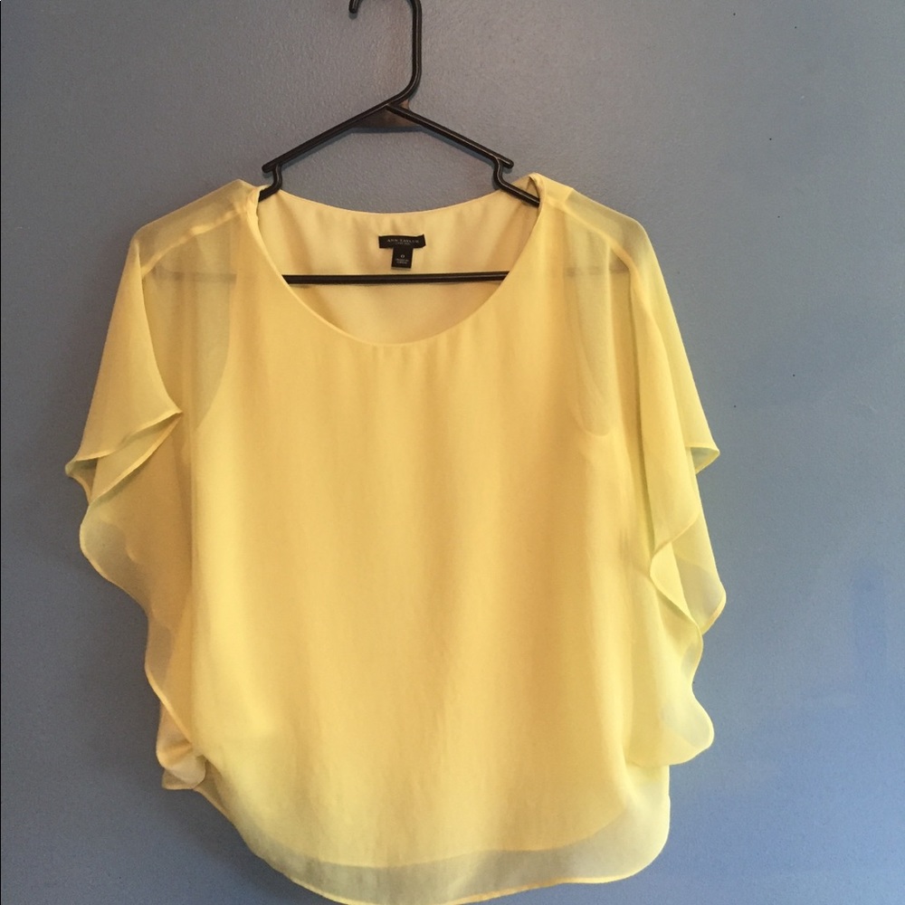 Ann Taylor slowly yellow blouse