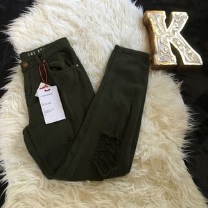 Cotton On Distressed Boyfriend Army Skinny Jeans