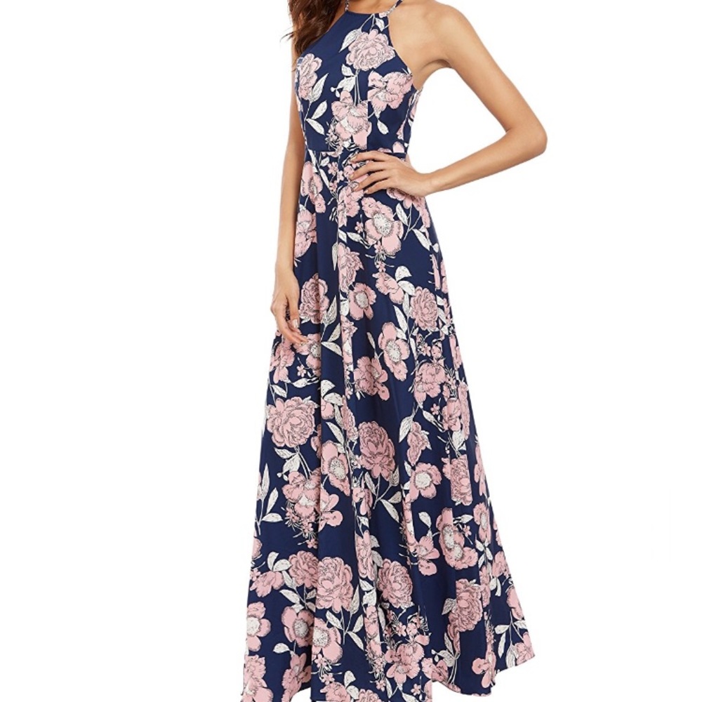Flower Blue Pink Dress