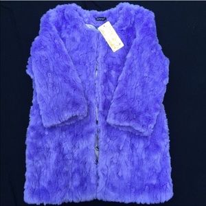 NWT Purple Faux Fur Coat