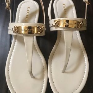 Coach Cream Ankle Strap sandal