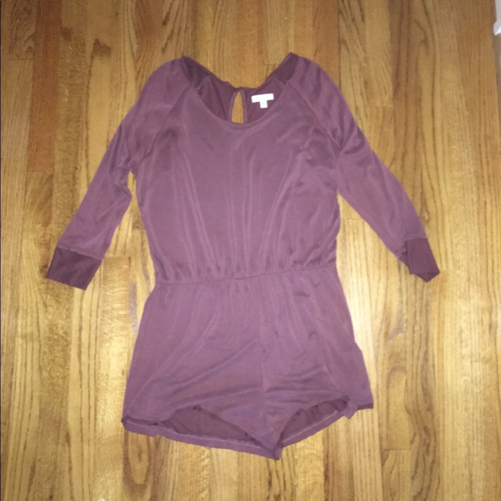 Silence + Noise burgundy romper