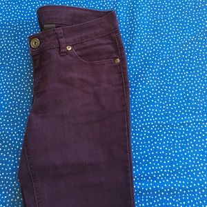 Purple skinny jeans