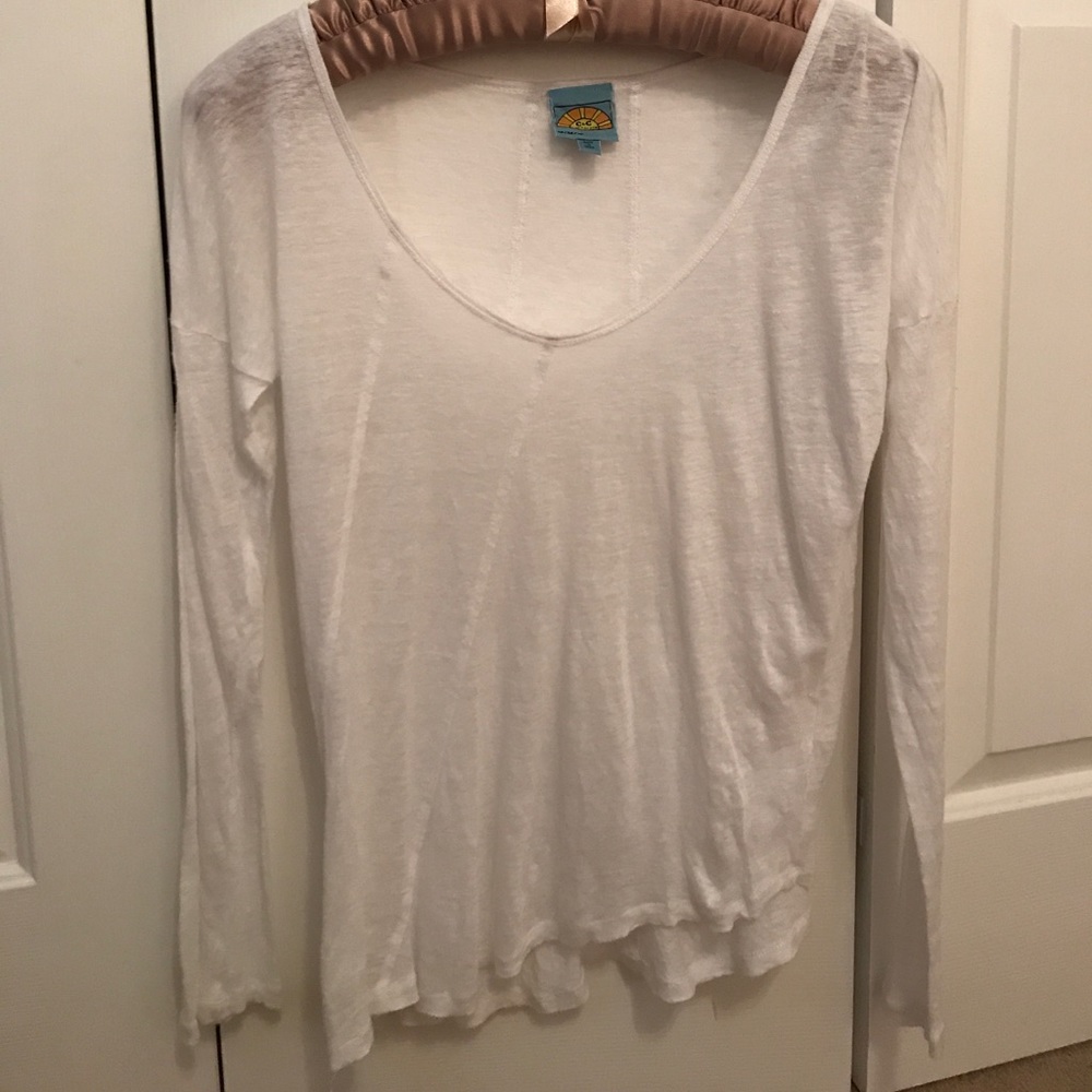 White burn out long sleeve