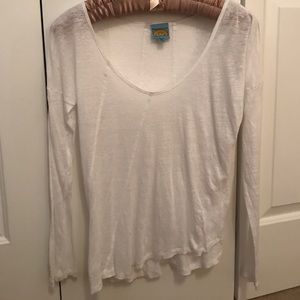 White burn out long sleeve