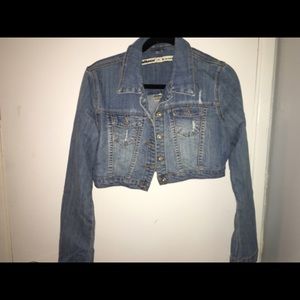 Crop jean jacket