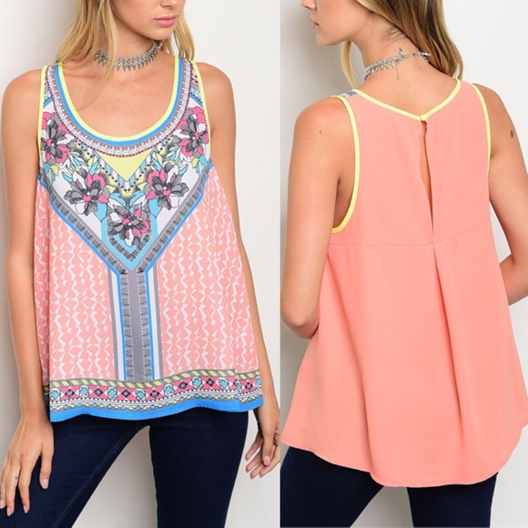 JAXXY floral print top - MINT - Picture 2 of 2