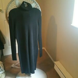 Victoria's Secret Black Knit Turtleneck Dress Larg