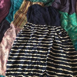 Navy strapless target dress