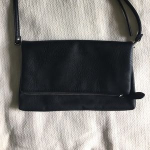 Francesca's vegan leather clutch with strap
