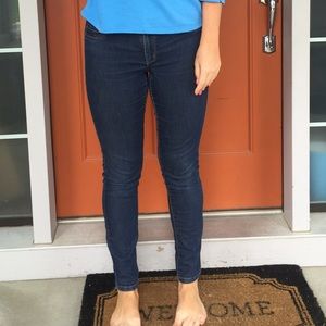 Dark wash skinny jeans from garage!