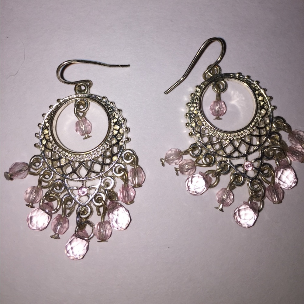 Light Pink and Silver Earrings 💕
