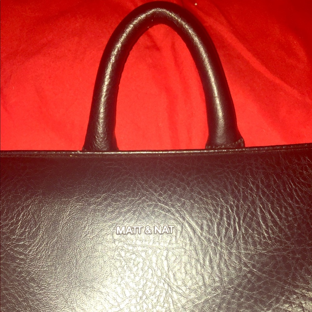 Matt & Nat eather black backpack