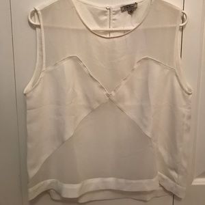 Sleeveless sheer top