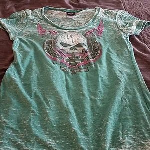 Harley Davidson burn out t-shirt