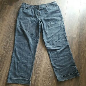 Cato pinstripe wide leg jeans